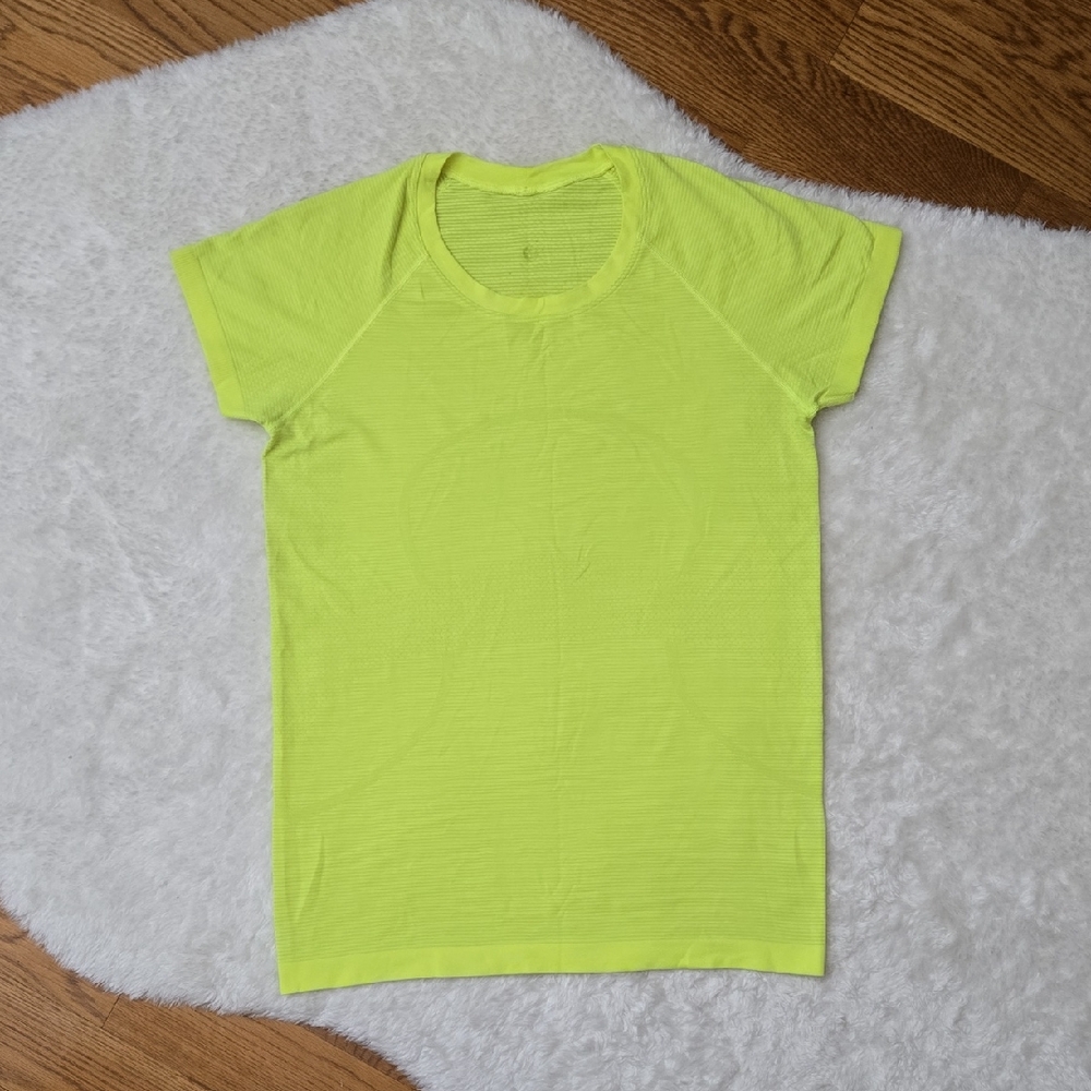 Lululemon Neon Yellow Swiftly Top, Womens 10